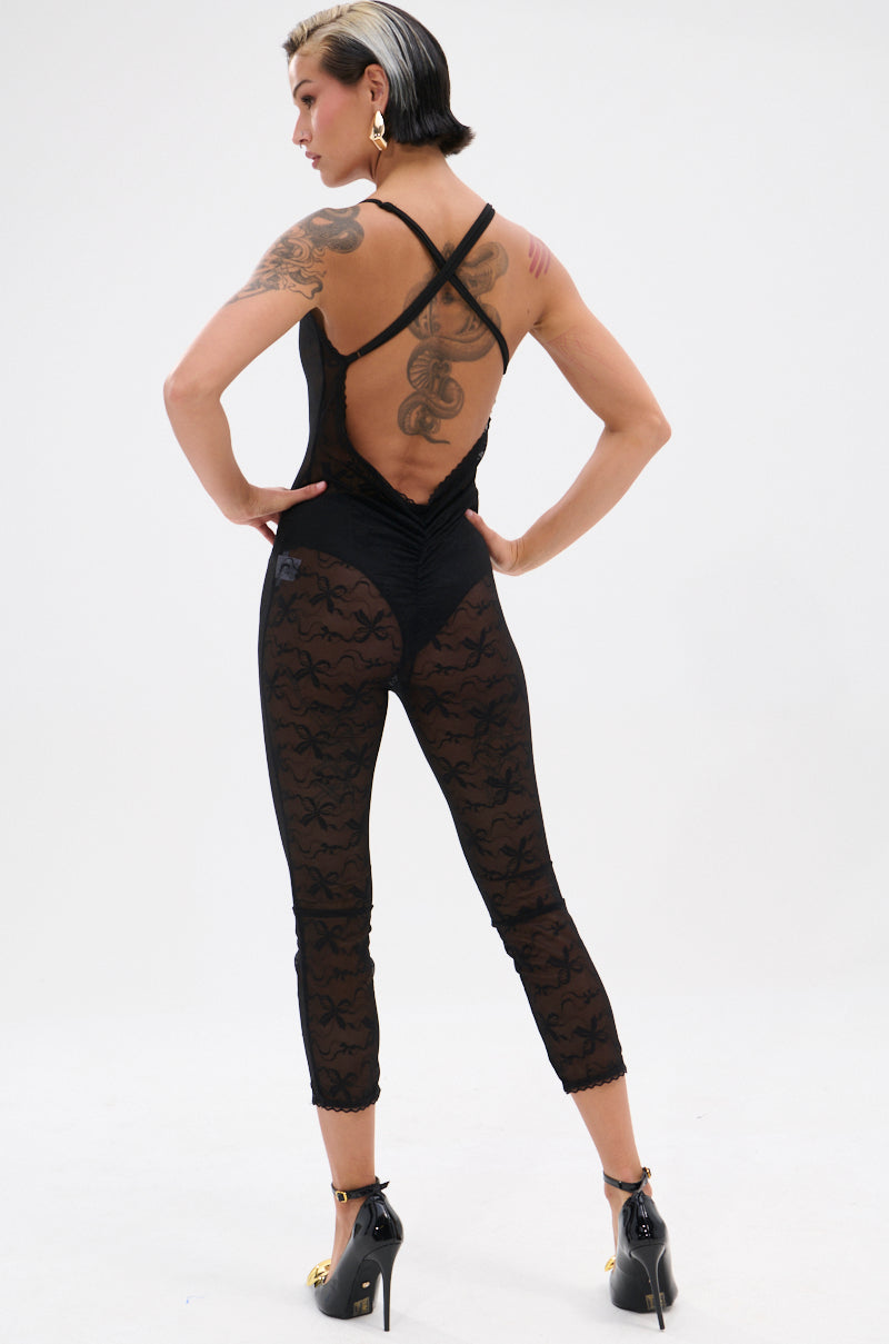 SABRINA MESH PRINTED JUMPSUIT