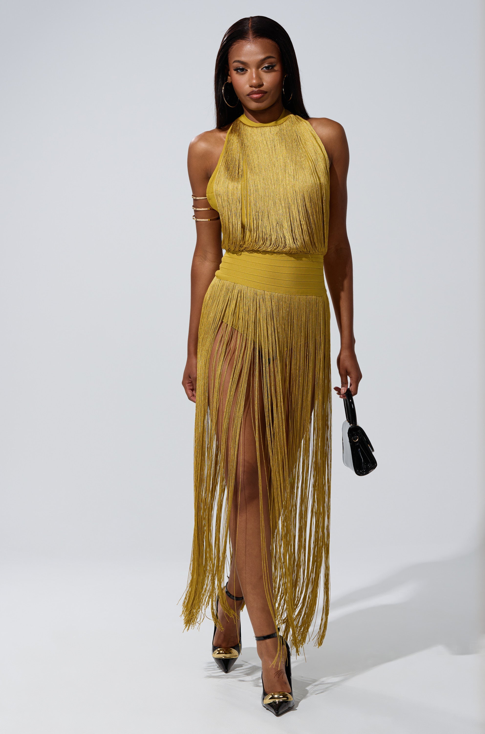 RENEE FRINGE ROMPER IN GREEN