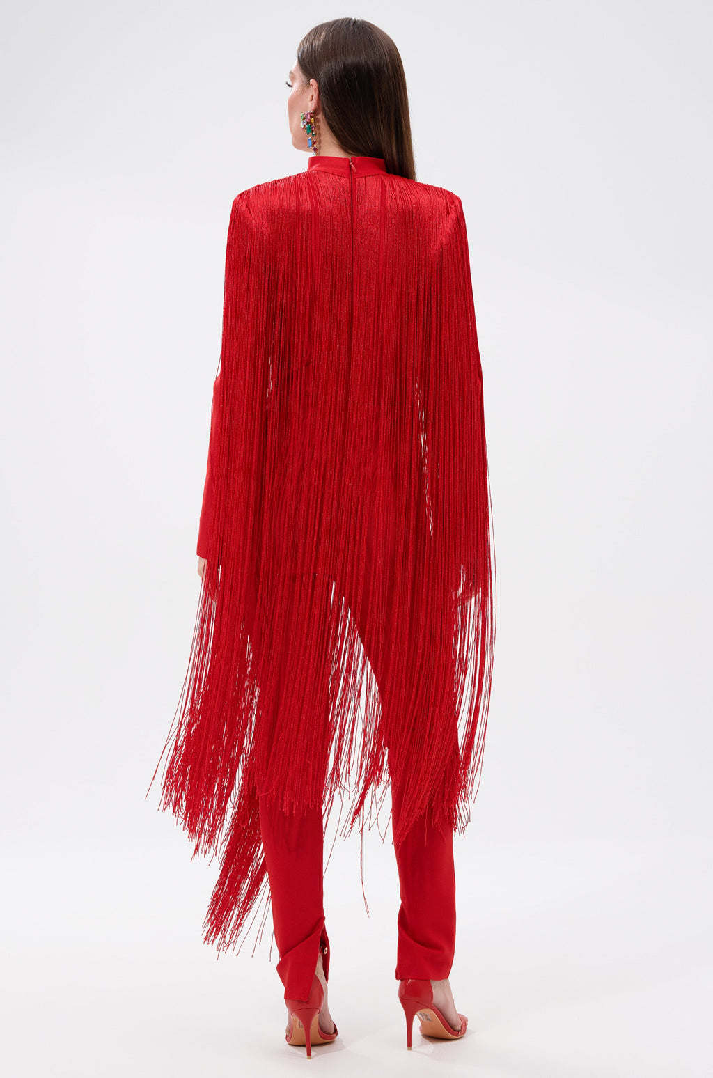 BELLE BANDAGE JUMPSUIT WITH FRINGE