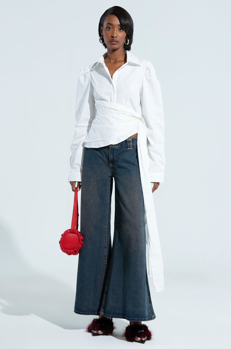 LOTS OF LOVE FOR YOU LOW RISE DENIM PANT