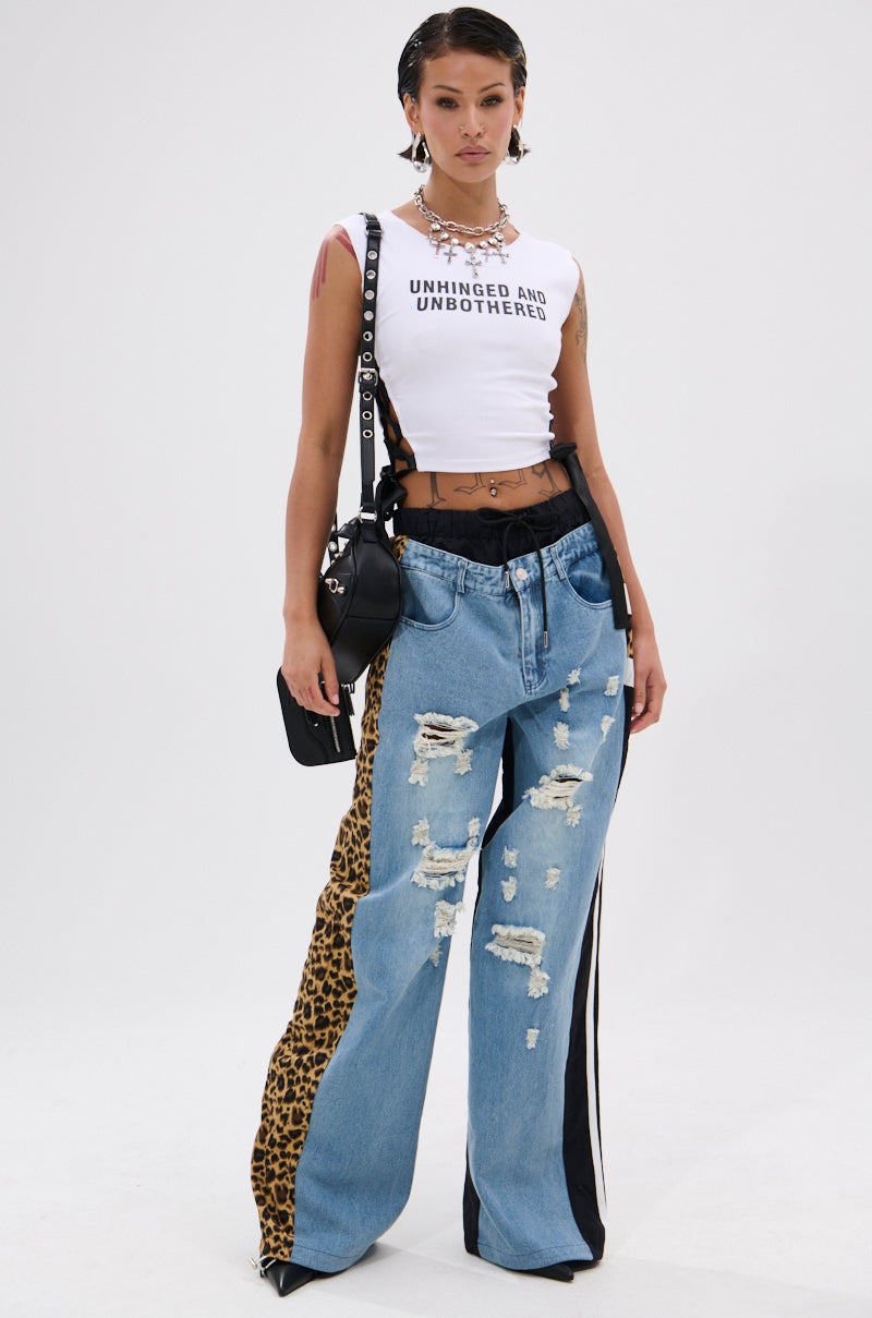 WILDIN' OUT DENIM TRACKPANTS