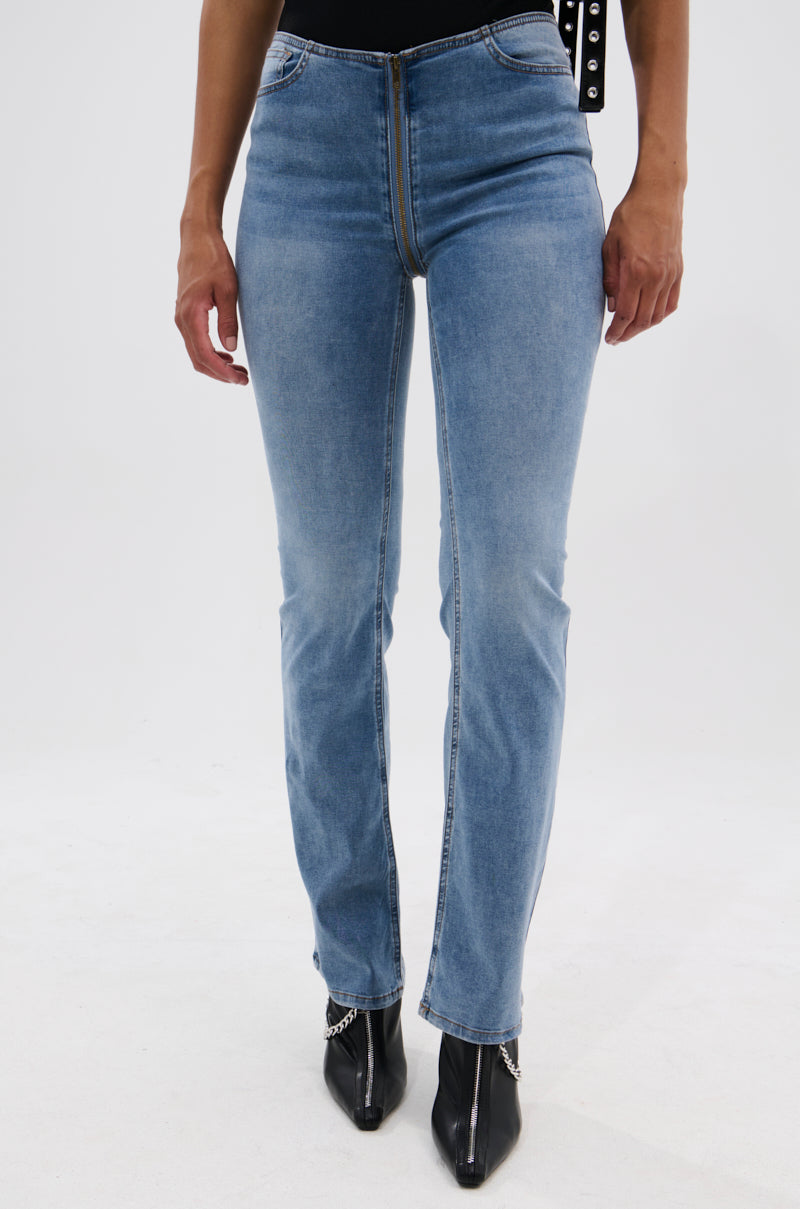 TOO GOOD TO BE TRUE LOW RISE DENIM FLARE PANT