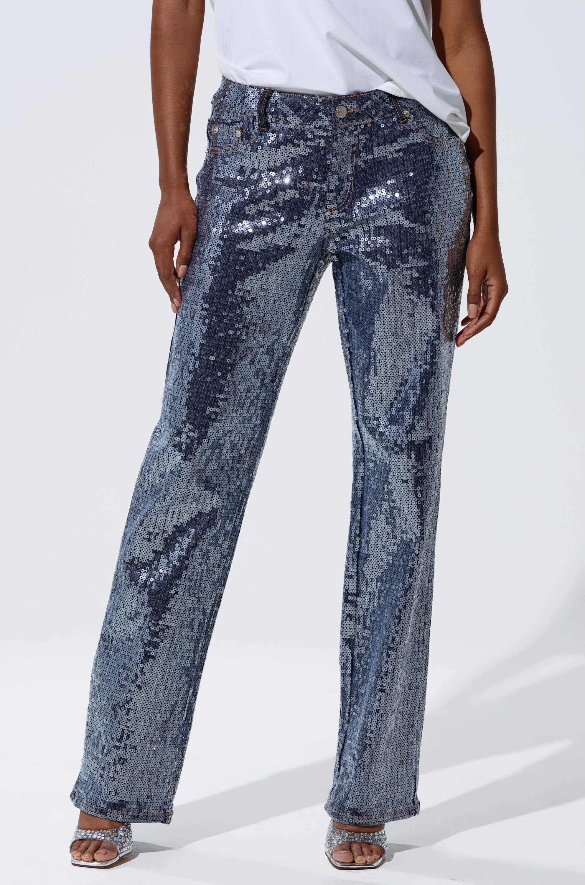 ASHTON SEQUIN DENIM PANT