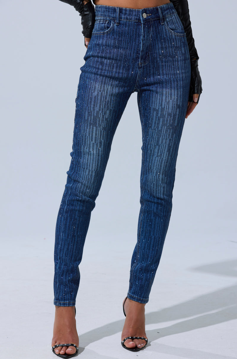 SHINING STAR RHINESTONE WIDE LEG PANT