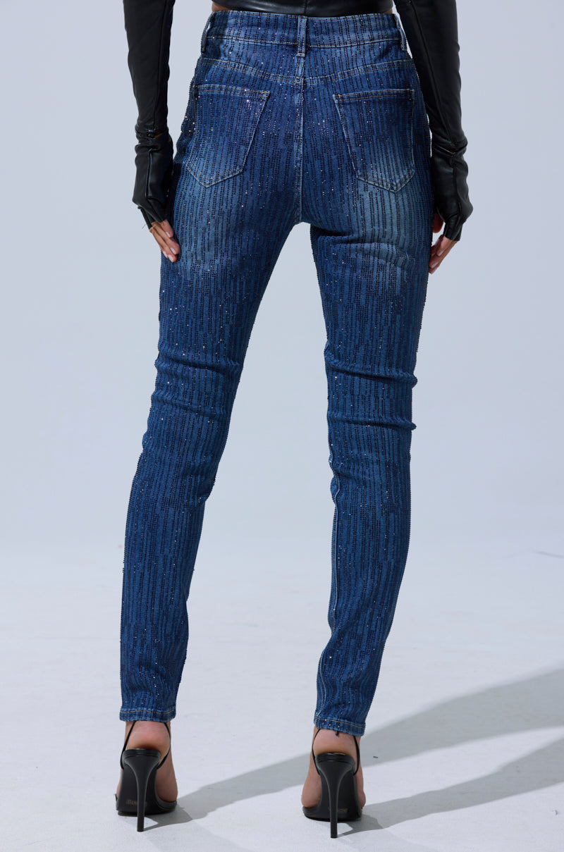 SHINING STAR RHINESTONE WIDE LEG PANT