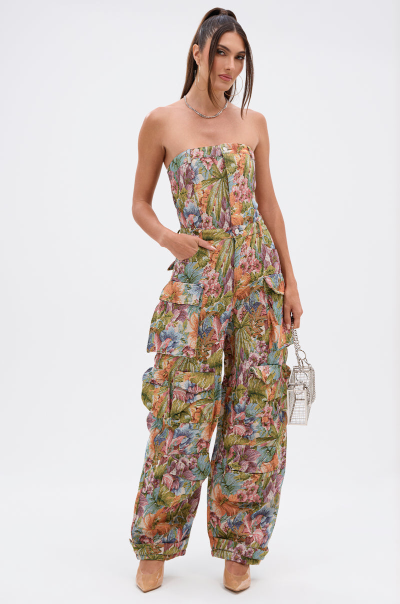STAR OF THE SHOW TAPESTRY JUMPSUIT