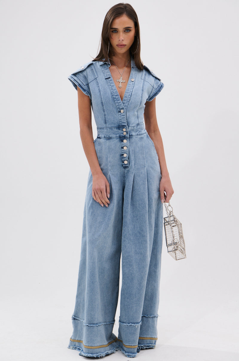 AT LEAST I LOOK CUTE DENIM JUMPSUIT