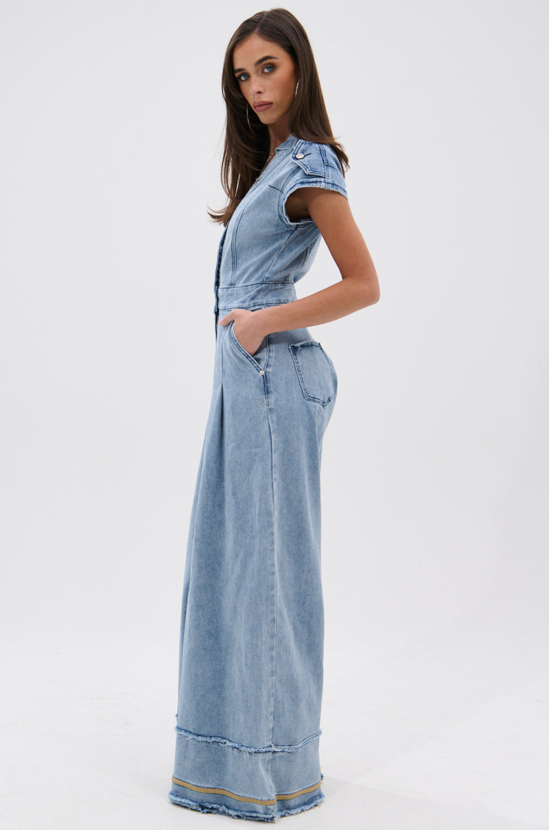 AT LEAST I LOOK CUTE DENIM JUMPSUIT