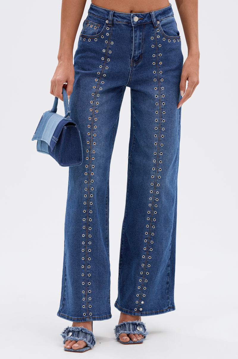 SOFIA RELAXED DENIM WITH GROMMET