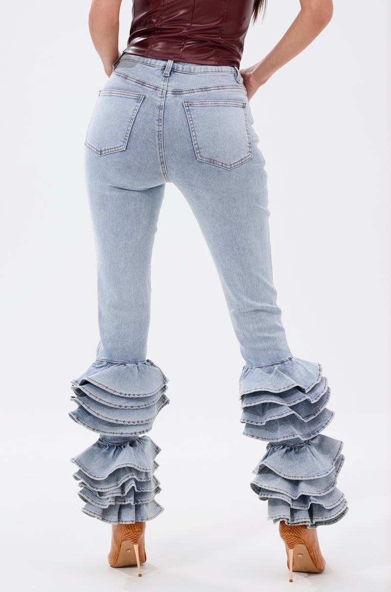 NOT ENOUGH RUFFLE DENIM