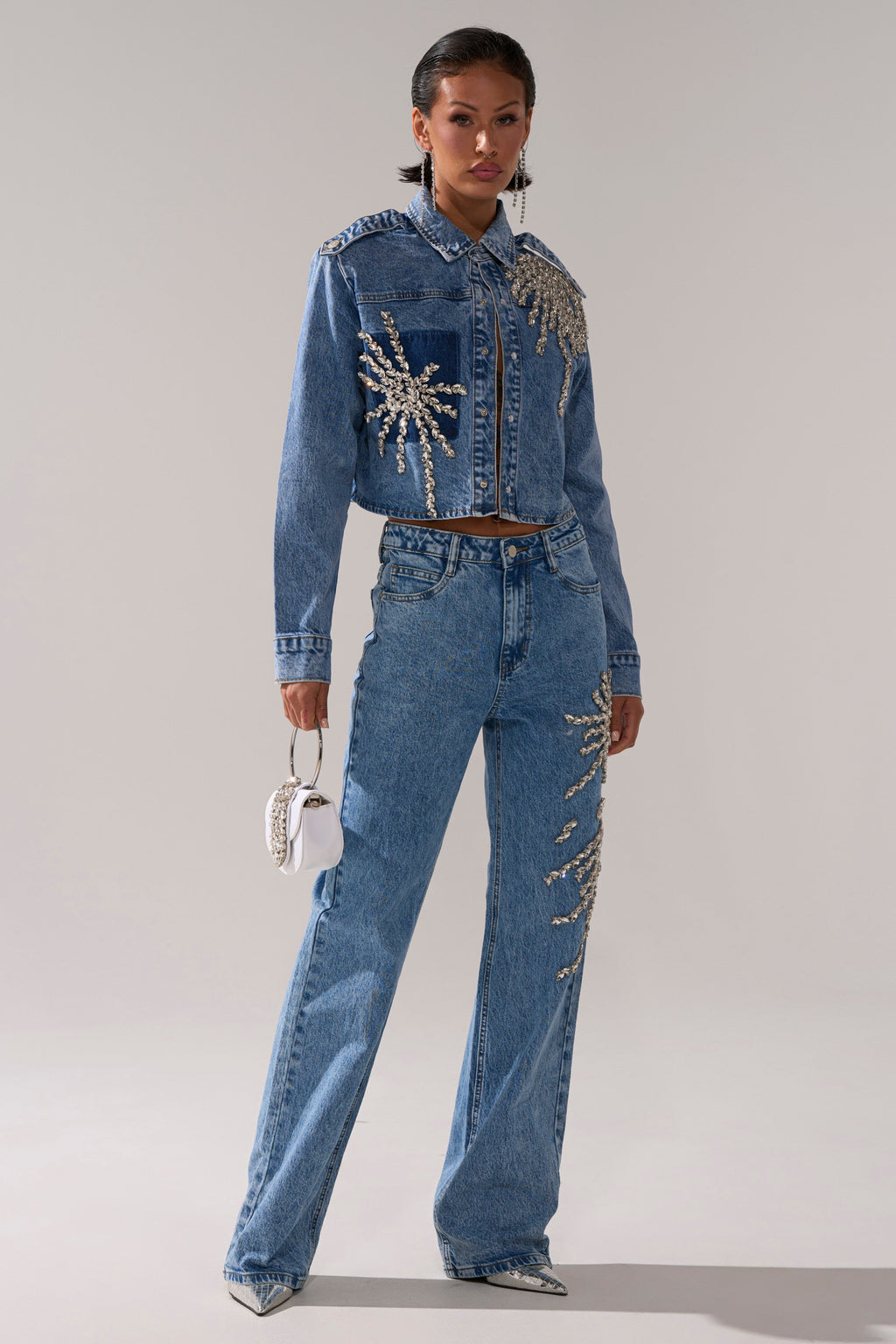 SPARKLE AND SHINE QUEEN RELAXED DENIM