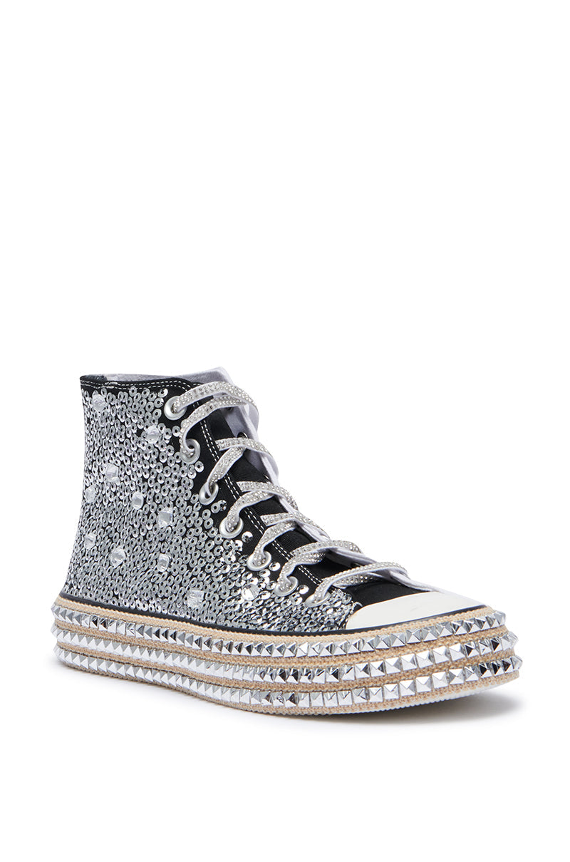 ASH BLACK WHITE EMBELLISHED SNEAKER