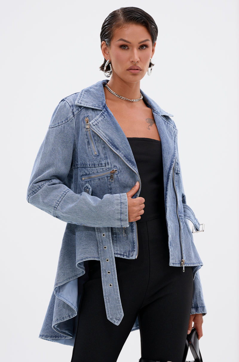 ASTRO HIGH LOW DENIM JACKET