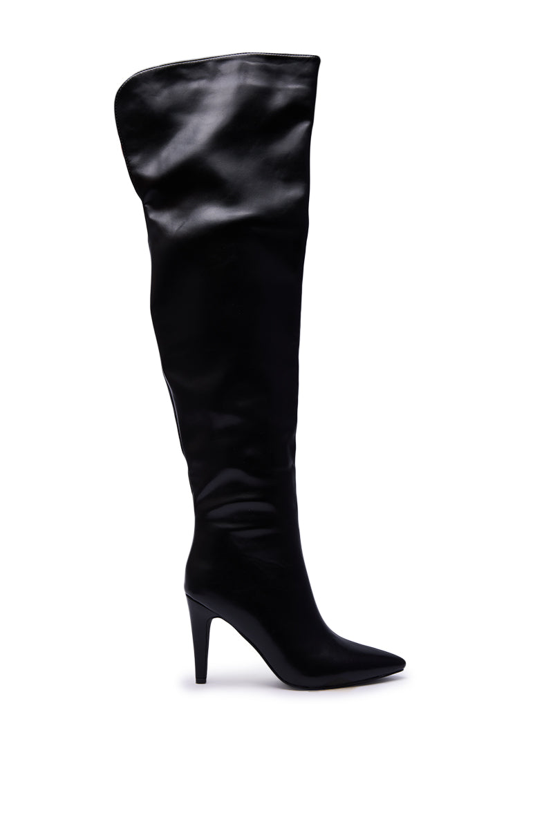 AZALEA WANG BEAUCOUP BLACK OVER THE KNEE BOOT