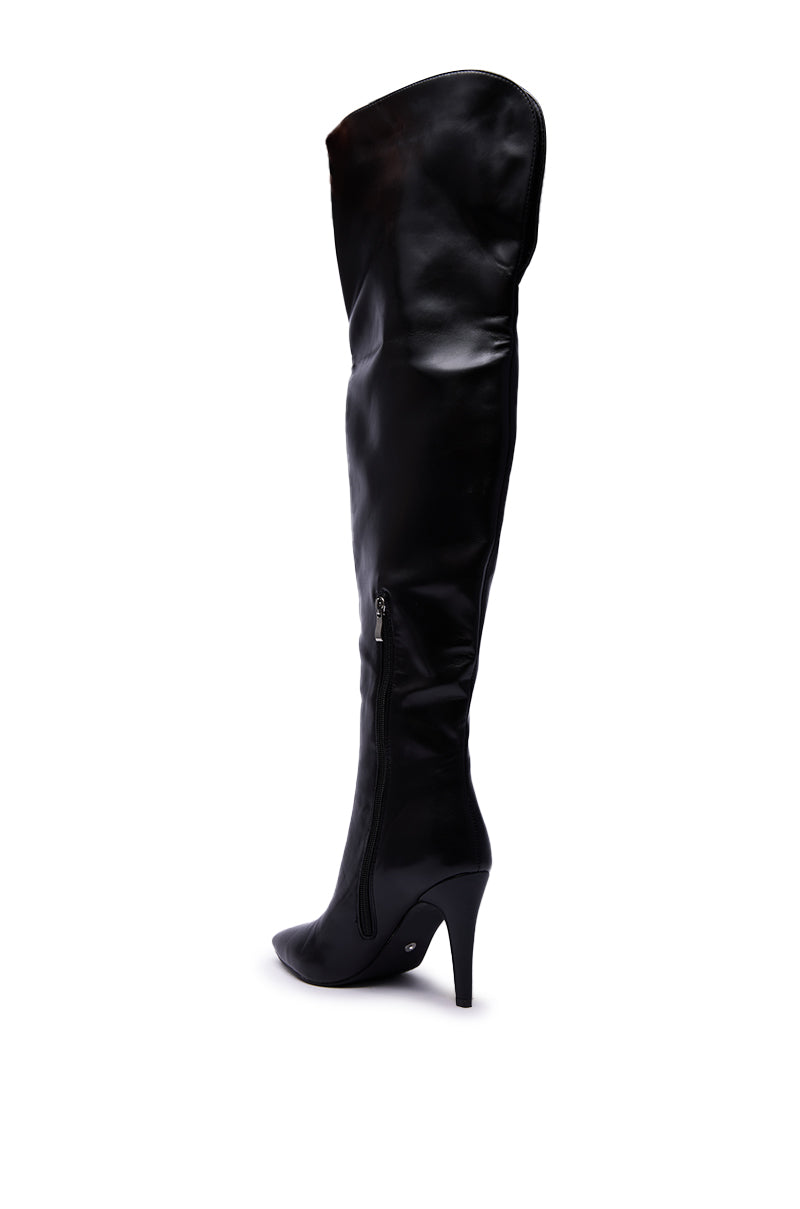 AZALEA WANG BEAUCOUP BLACK OVER THE KNEE BOOT