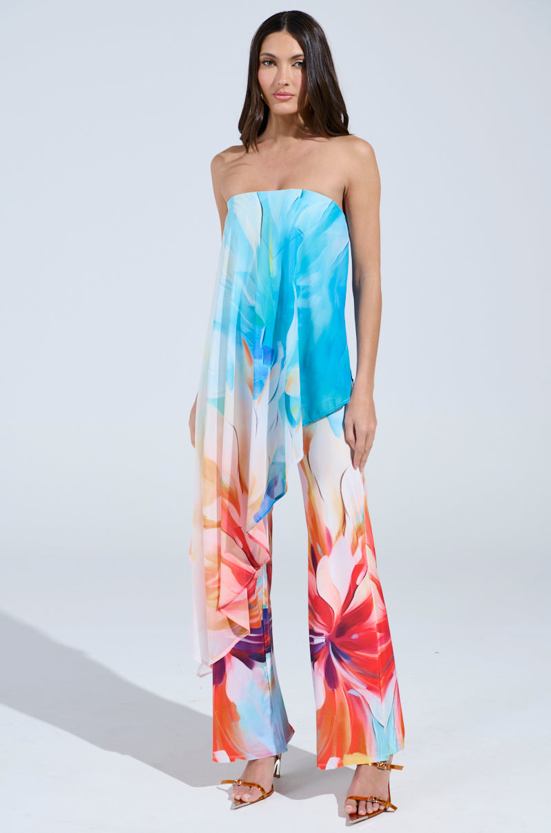ON A BEACH SOMEWHERE PRINTED JUMPSUIT