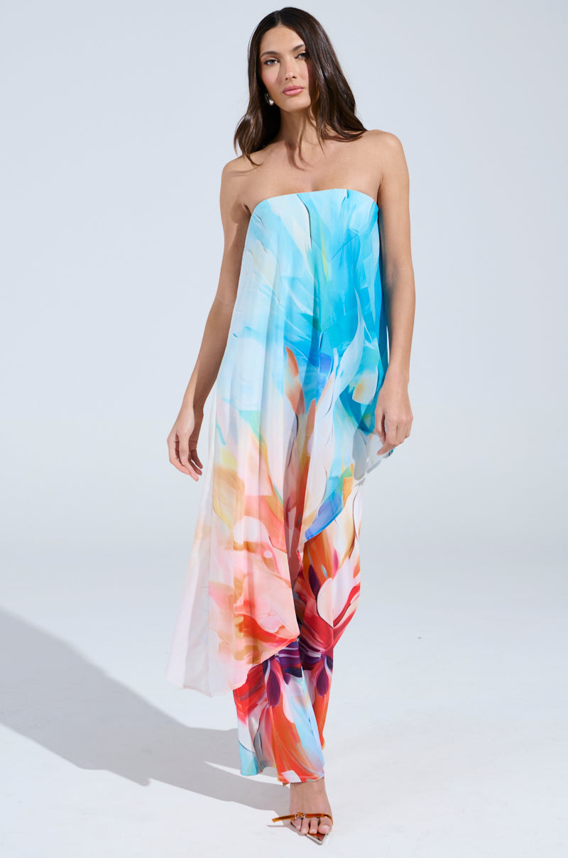 ON A BEACH SOMEWHERE PRINTED JUMPSUIT