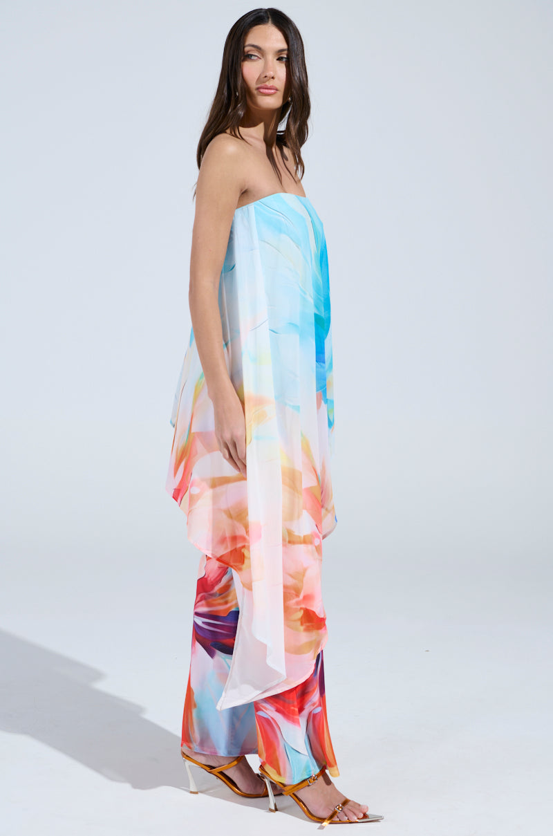 ON A BEACH SOMEWHERE PRINTED JUMPSUIT