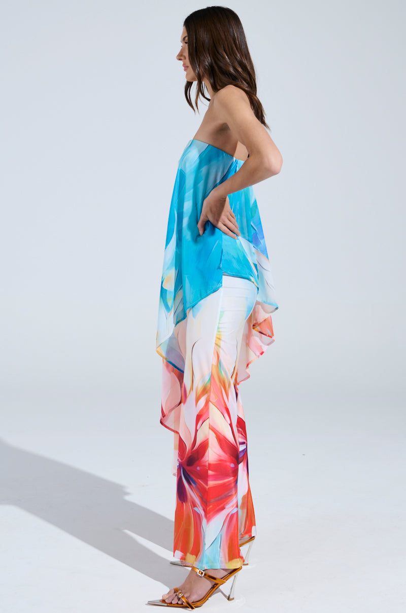 ON A BEACH SOMEWHERE PRINTED JUMPSUIT