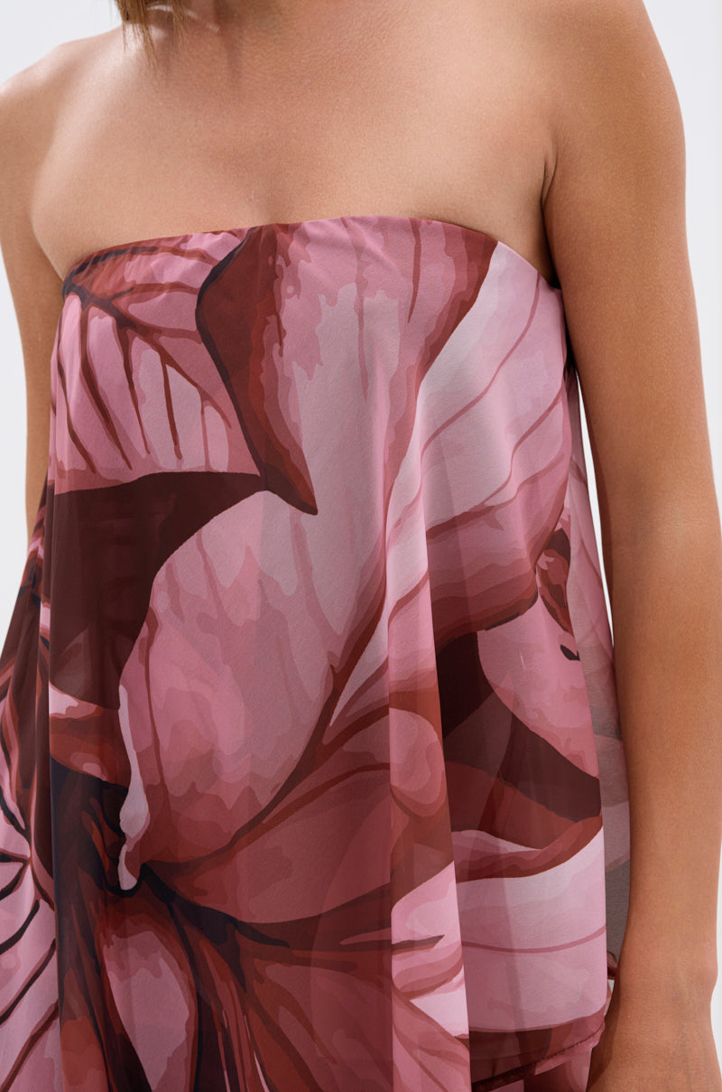 ON A BEACH SOMEWHERE PRINTED JUMPSUIT IN ORANGE