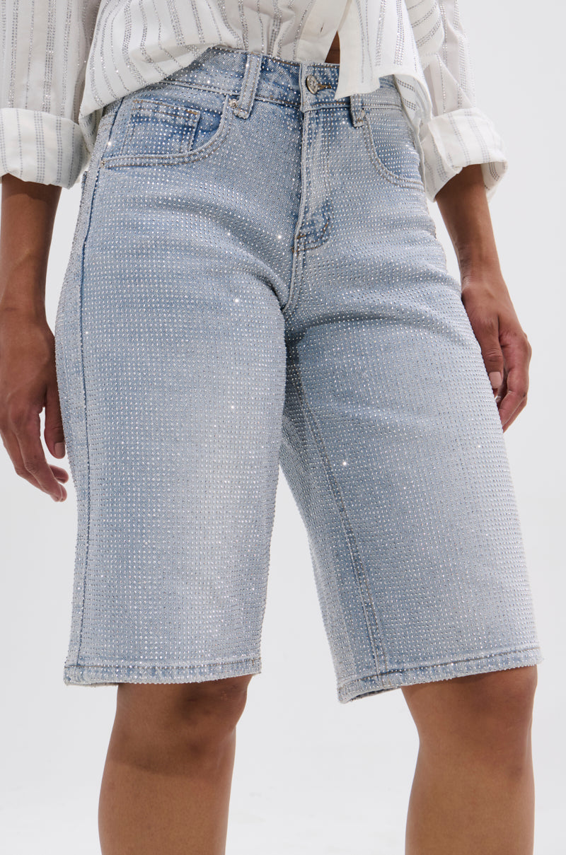BLING BLING RHINESTONE BERMUDA SHORT