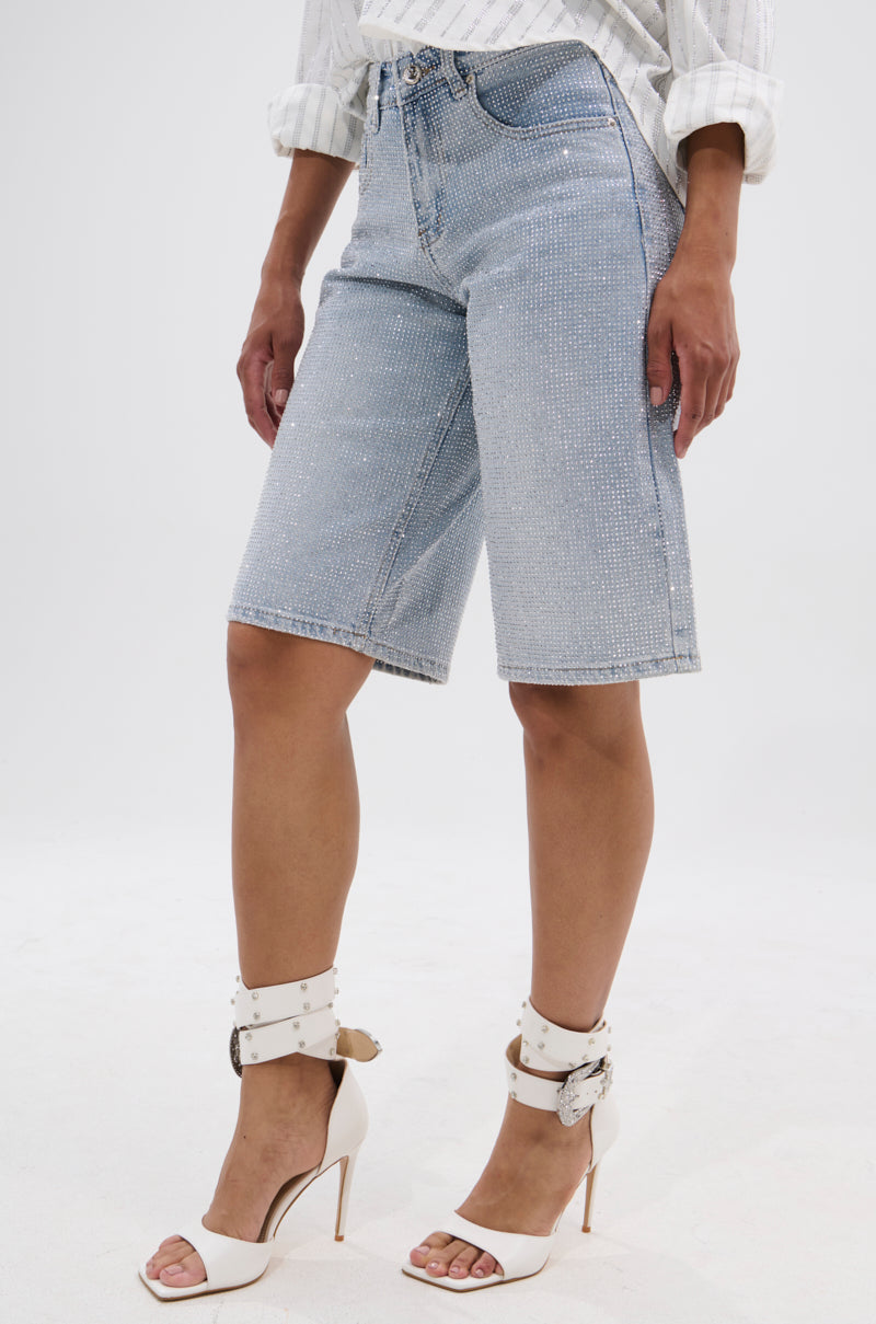 BLING BLING RHINESTONE BERMUDA SHORT