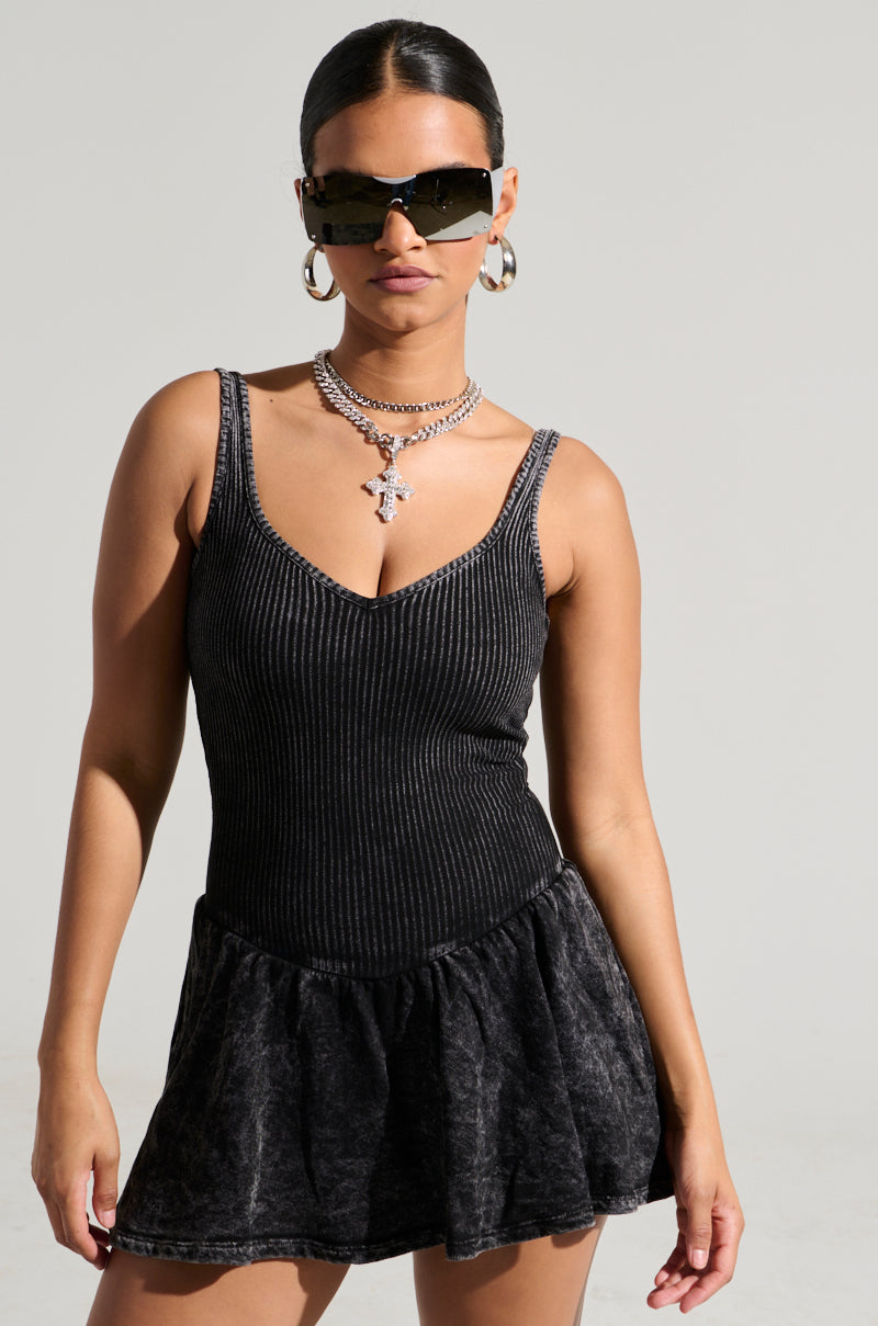 HELLO SUMMER KNIT MINI DRESS