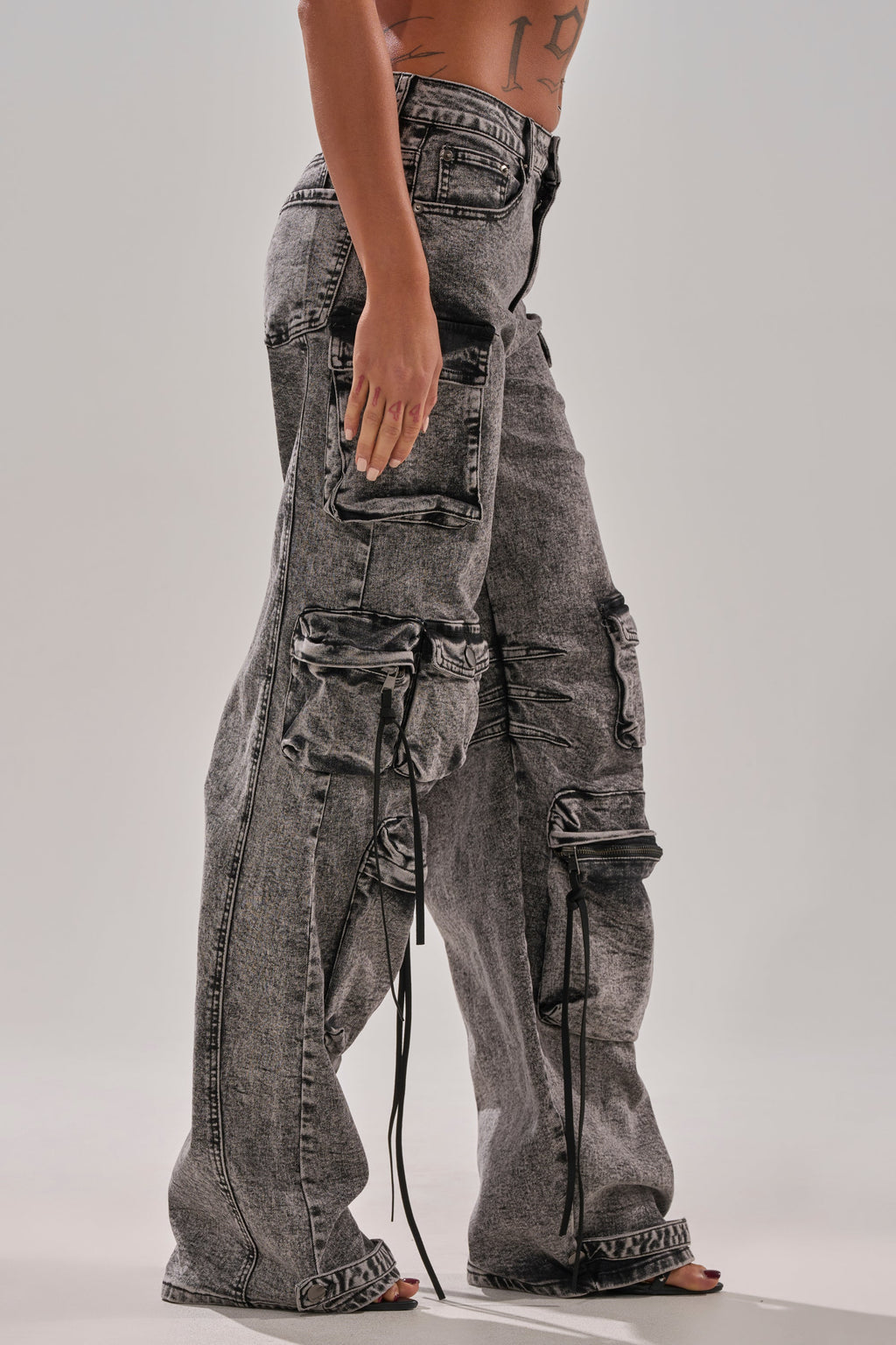 COOL GIRL DENIM CARGO PANT