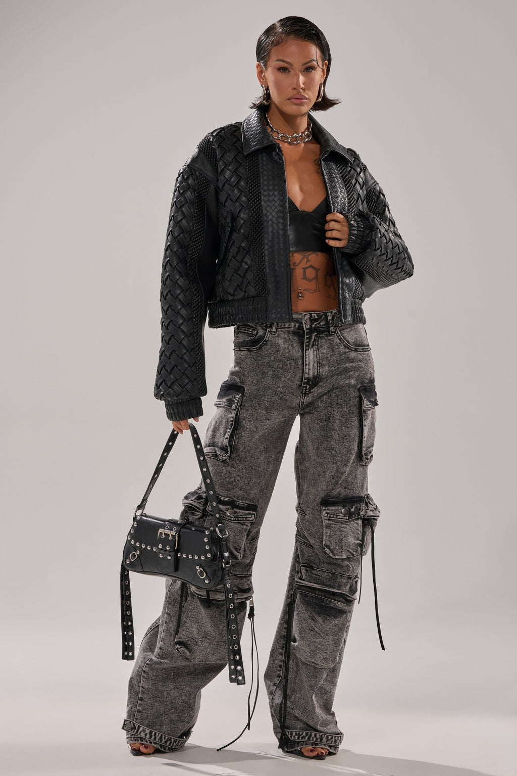 COOL GIRL DENIM CARGO PANT