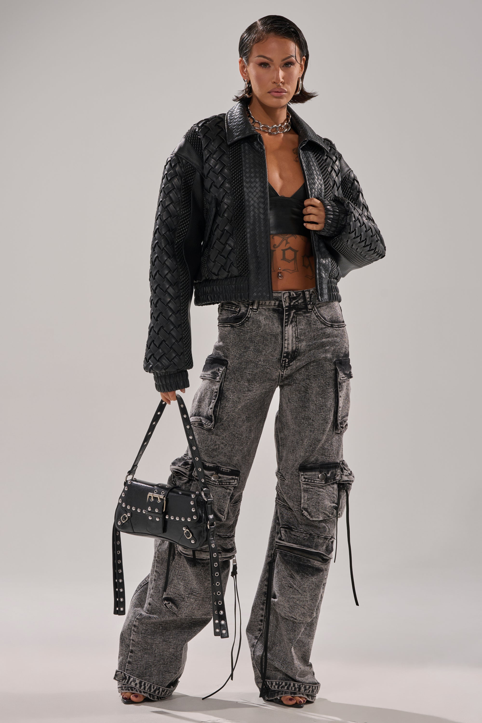 COOL GIRL DENIM CARGO PANT