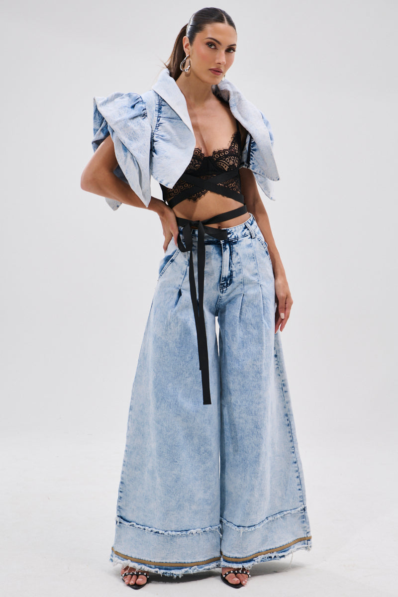 DION BOLERO IN DENIM