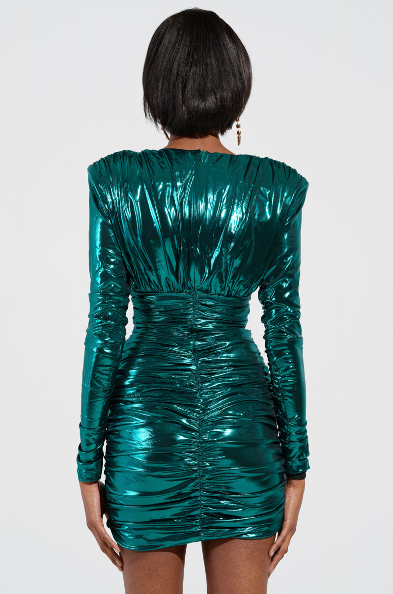 SIMONE METALLIC MINI DRESS