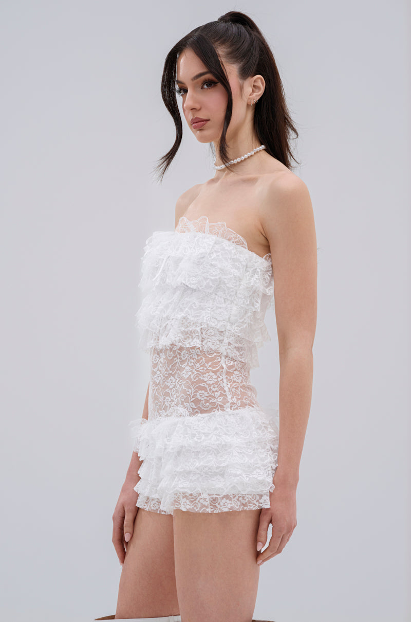 TIME TO DANCE ROMPER IN WHITE