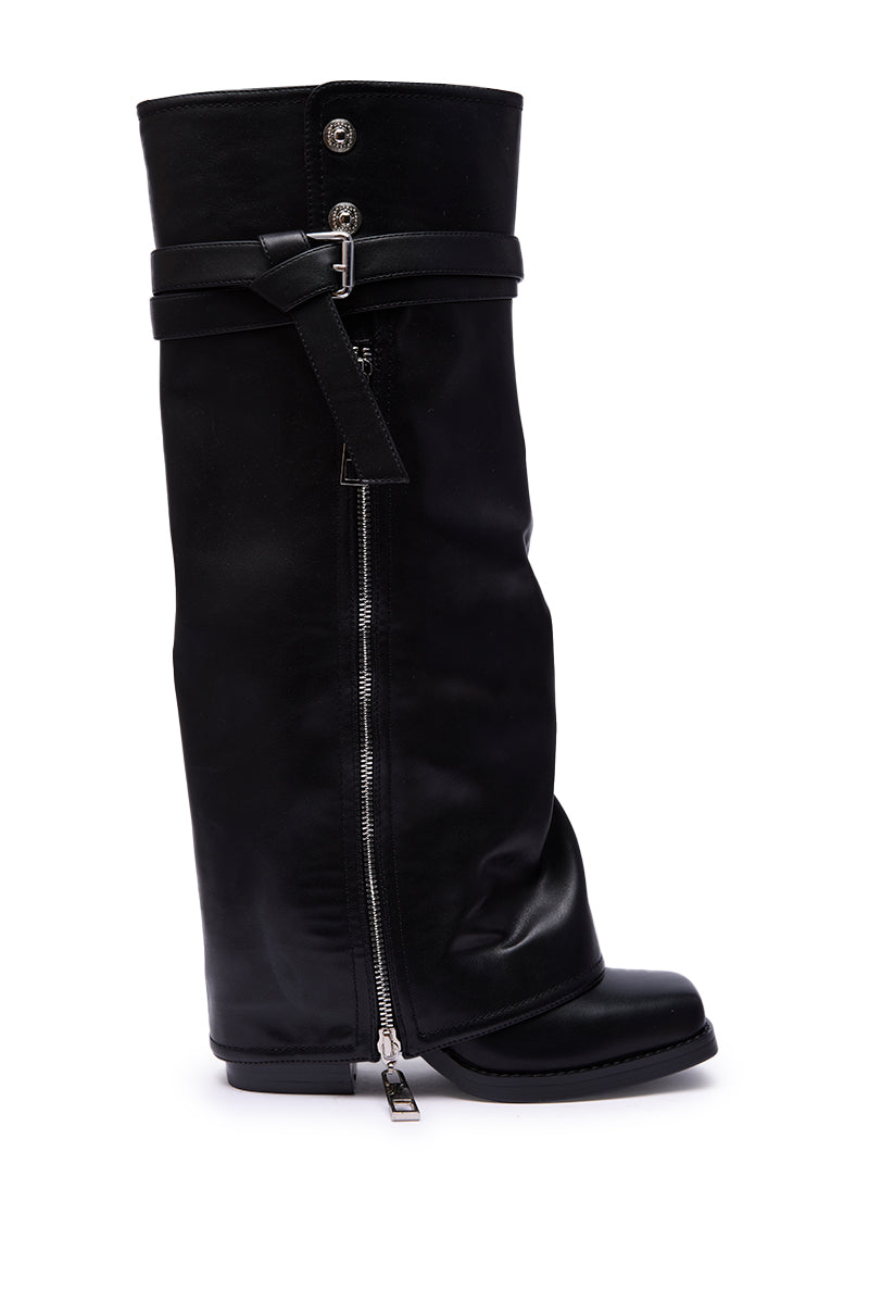 AZALEA WANG EIRA CHUNKY BOOTIE WITH SQUARE TOE