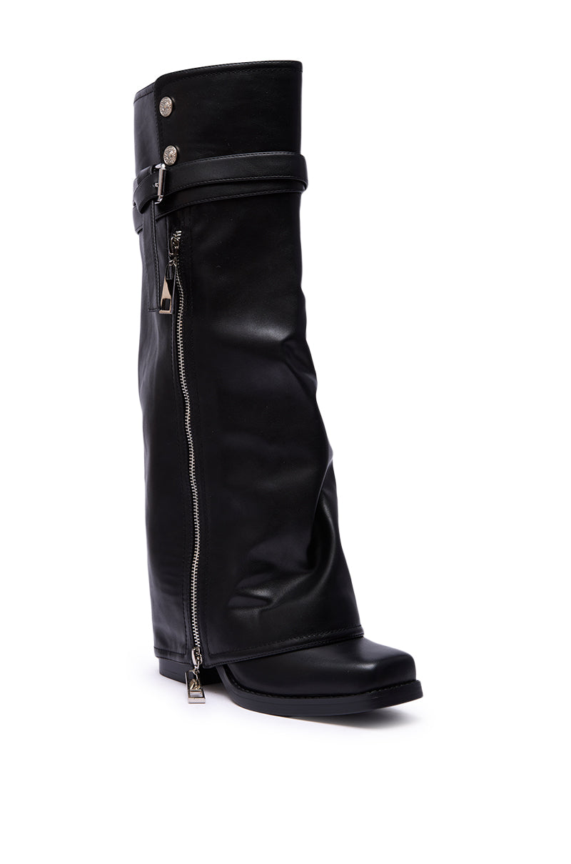 AZALEA WANG EIRA CHUNKY BOOTIE WITH SQUARE TOE