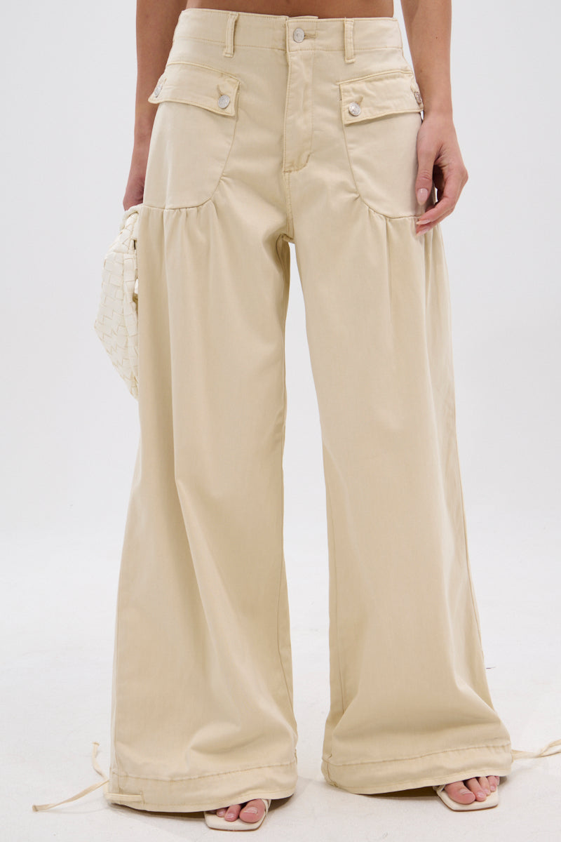 LAY IT LOW BALLOON PANT IN BEIGE