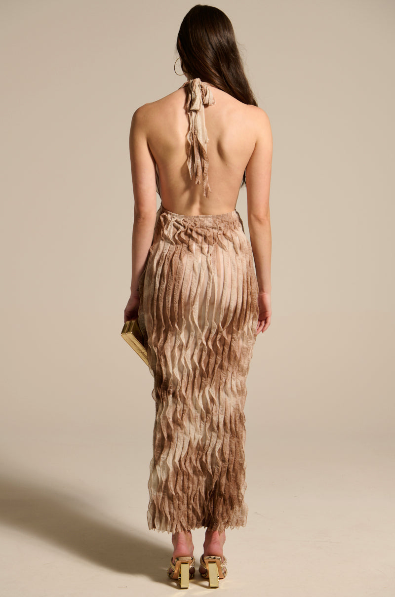 LOOK BUT DON'T TOUCH PRINTED MAXI DRESS