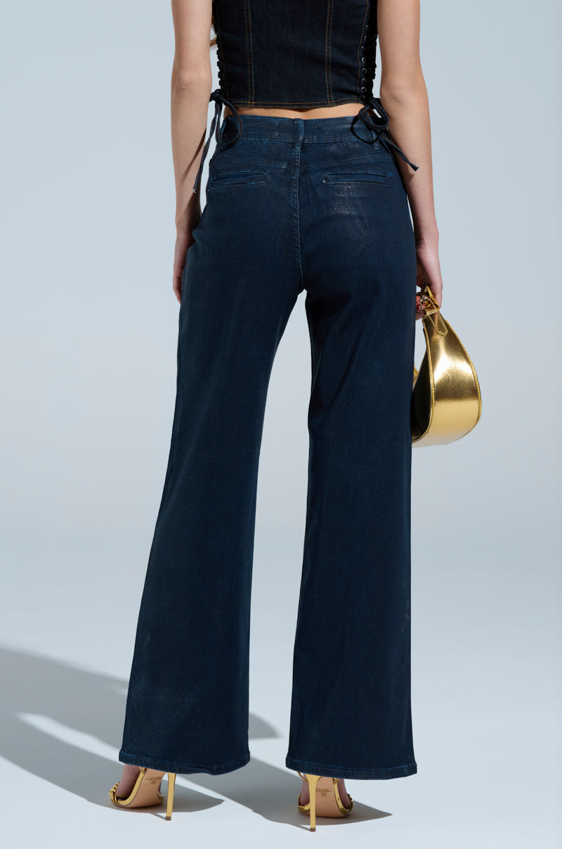 FLEX FIT TROUSER WITH WAX EFFECT