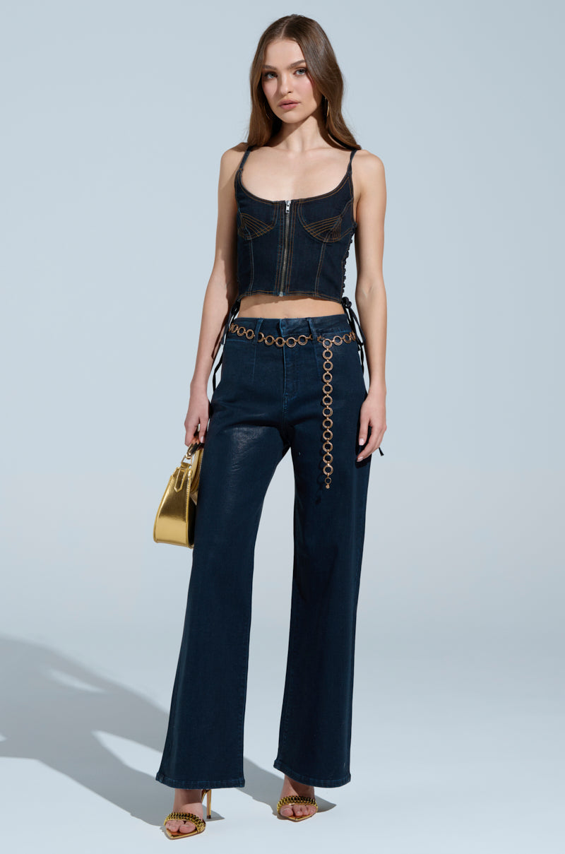 FLEX FIT TROUSER WITH WAX EFFECT