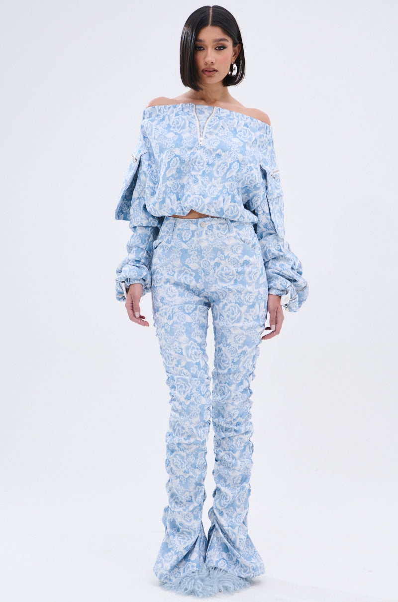 FLORAL LIFE OFF THE SHOULDER BLOUSE