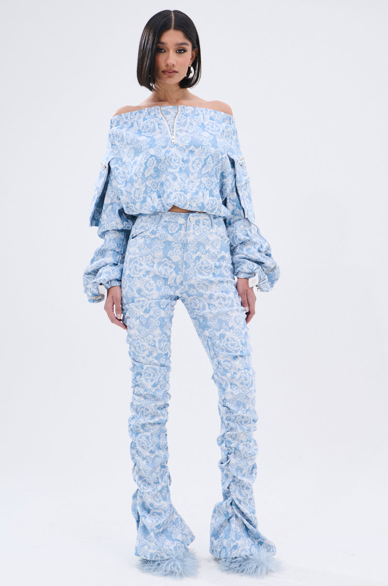 FLORAL LIFE OFF THE SHOULDER BLOUSE