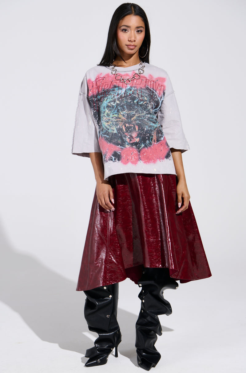 PRIMAL FURY CROPPED GRAPHIC SWEATSHIRT