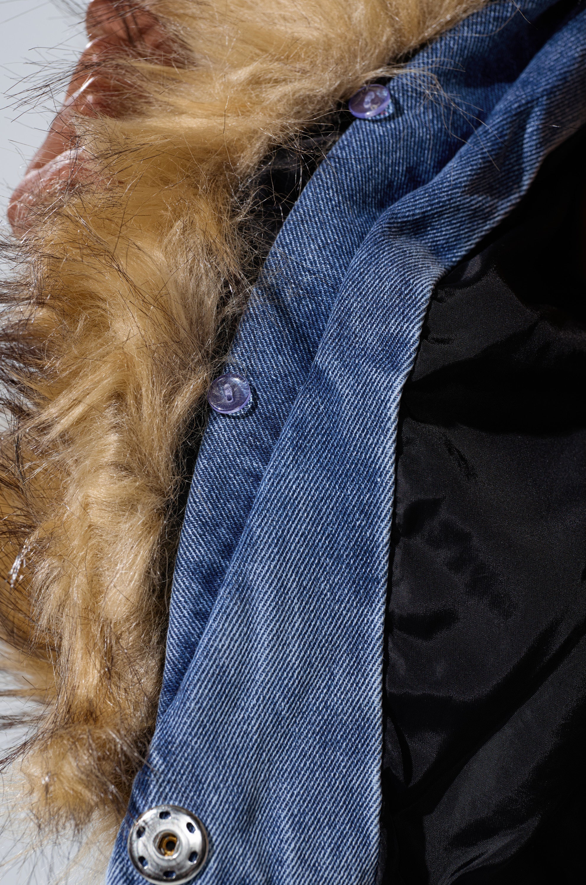 NEW GISELE CROPPED FUR TRIM JACKET