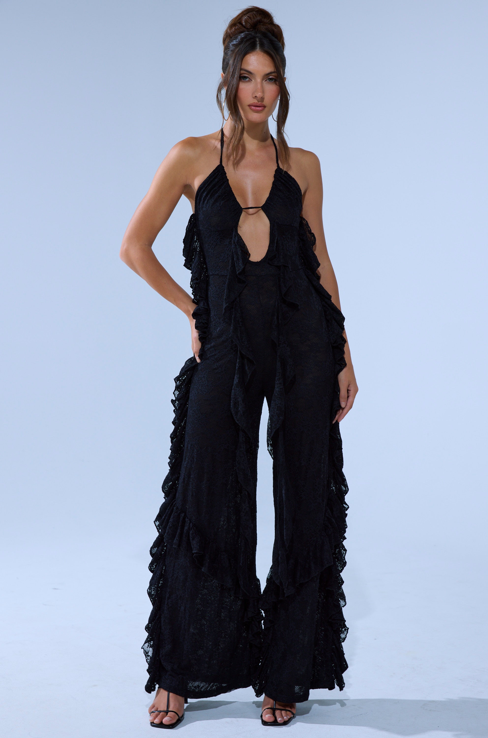 FREE AS A BIRD RUFFLED JUMPSUIT