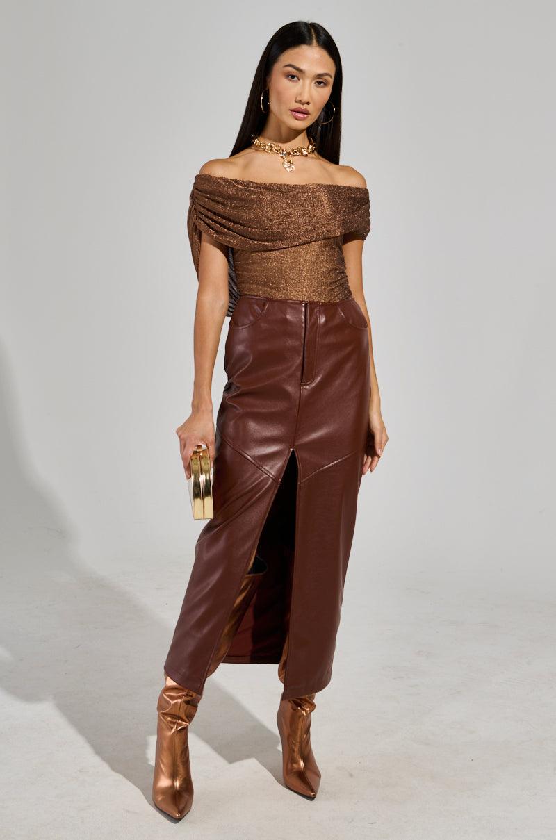 OUT OF HIS LEAGUE OFF THE SHOULDER TOP