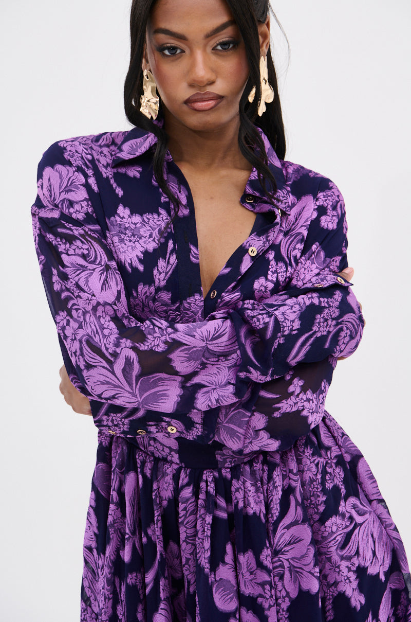 WOMAN OF THE HOUR PRINTED MINI DRESS