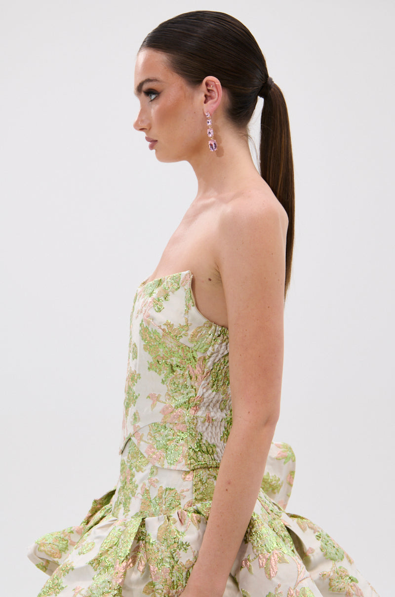 VENETIAN FLORAL BROCADE CORSET