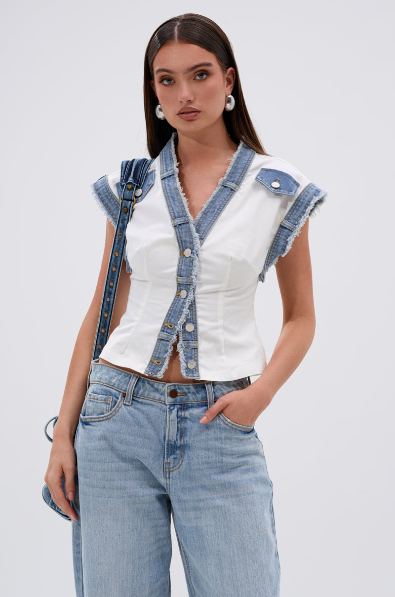 DENIM BABY BUTTON DOWN TOP