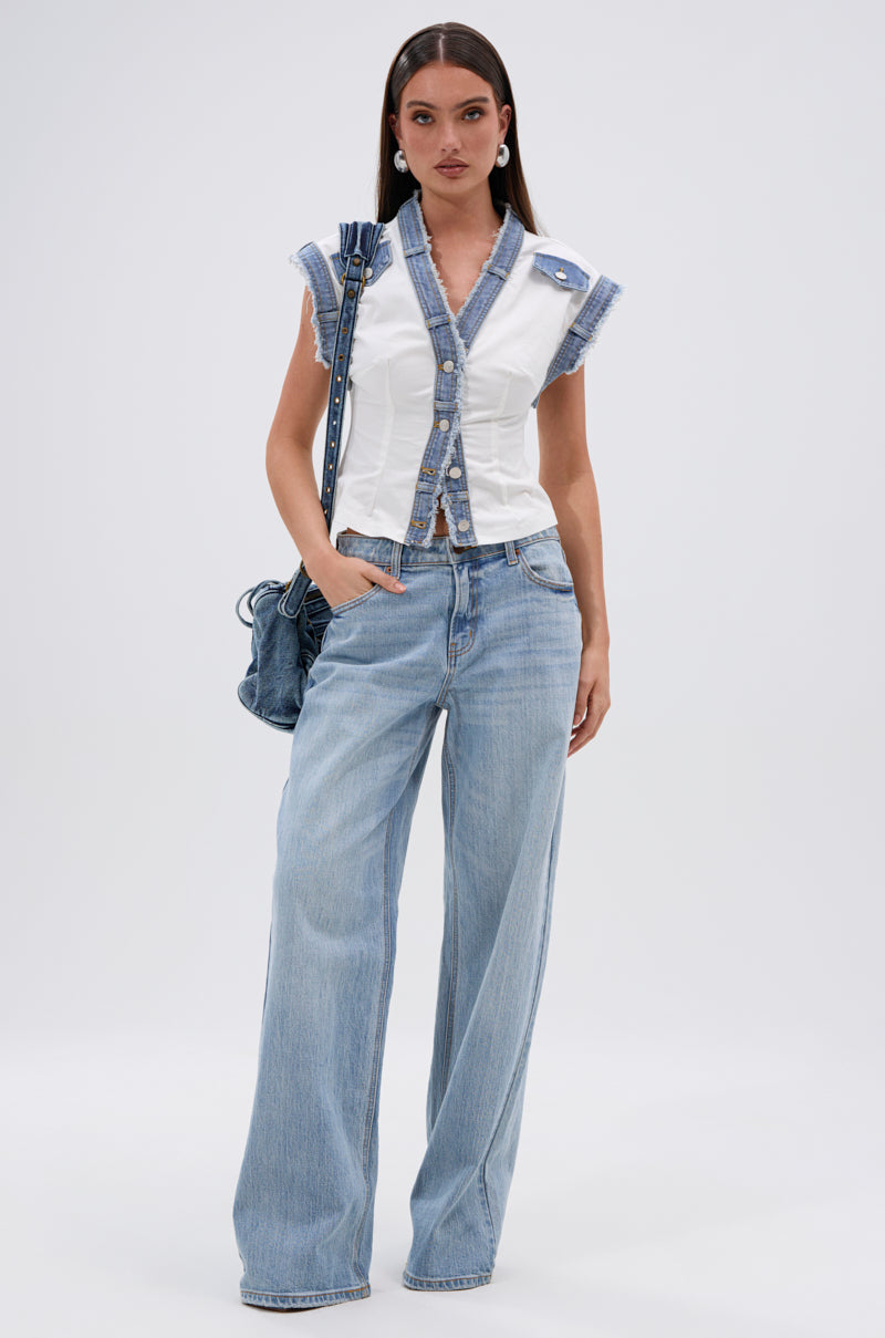 DENIM BABY BUTTON DOWN TOP