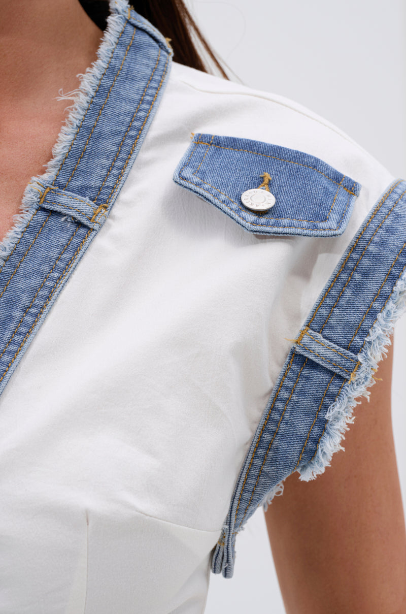 DENIM BABY BUTTON DOWN TOP